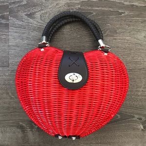 Liz Lisa Heart Wicker Purse
